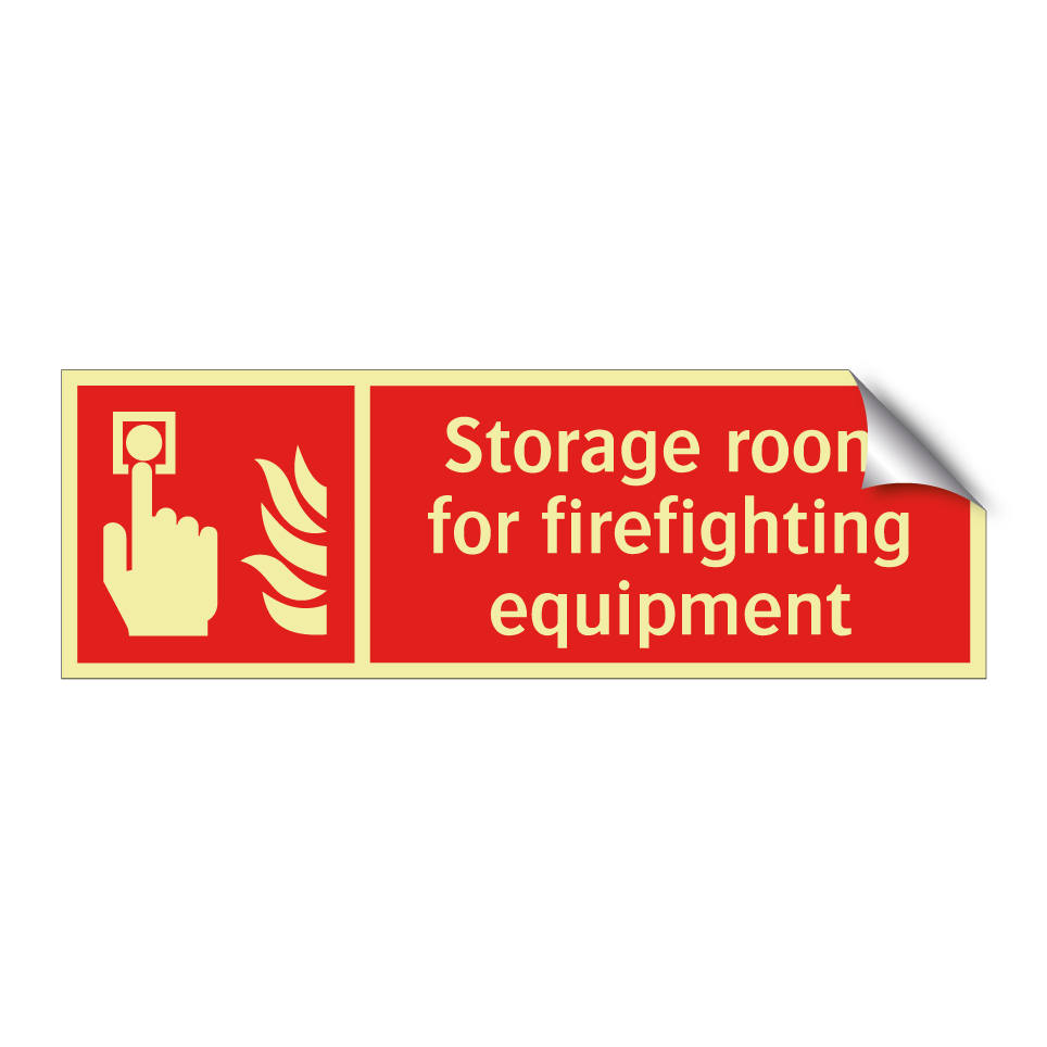 Storage room for firefighting equipment