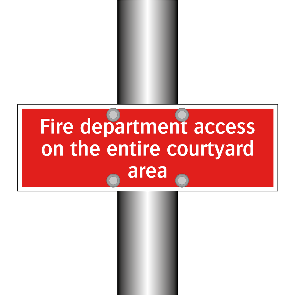Fire department access on the entire courtyard area