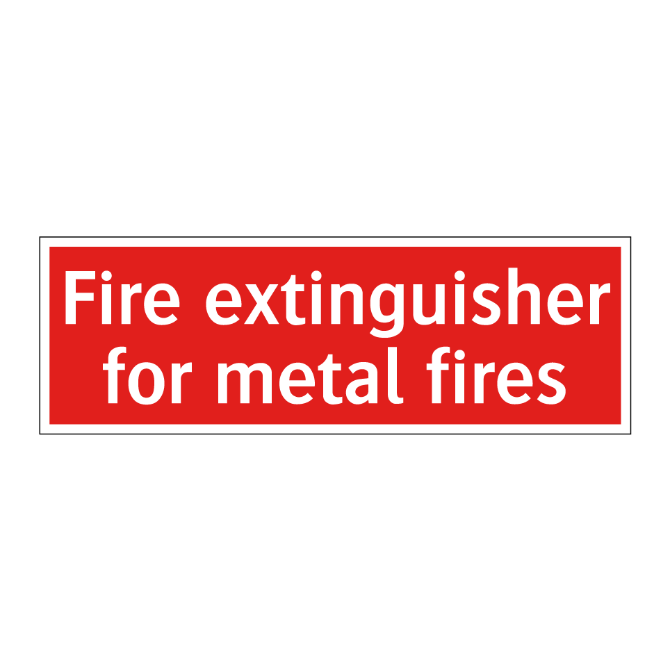 Fire extinguisher for metal fires