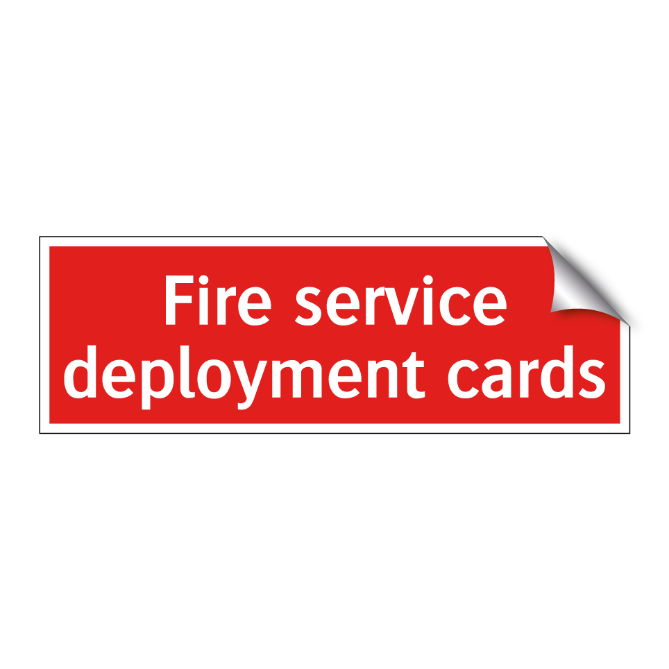 Fire service deployment cards