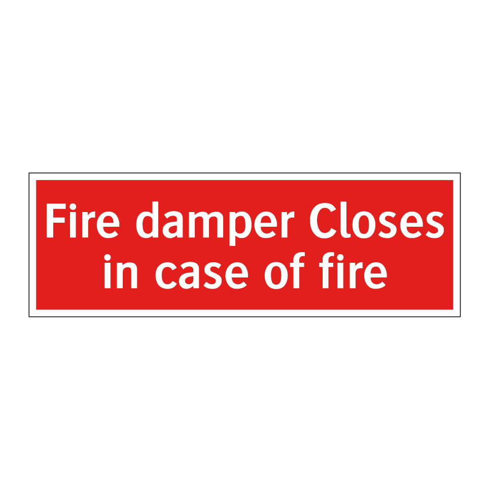Fire damper Closes in case of fire