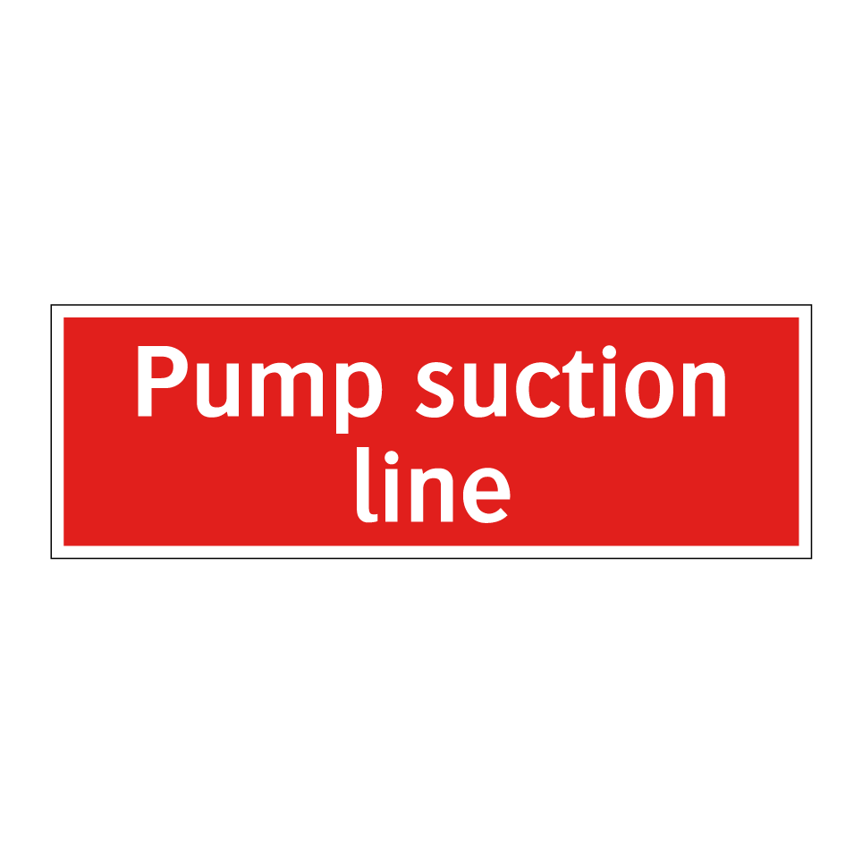 Pump suction line