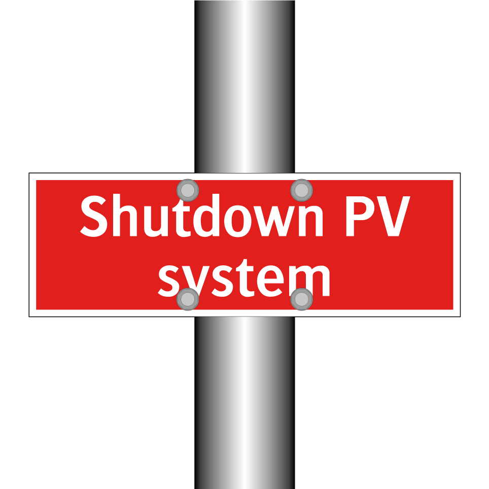Shutdown PV system