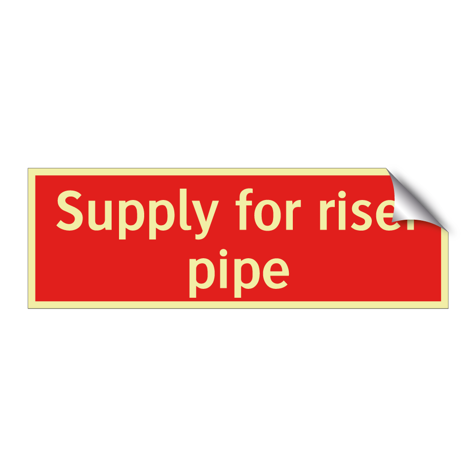 Supply for riser pipe