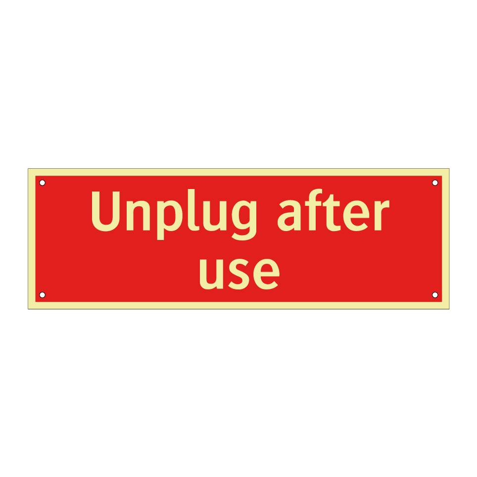 Unplug after use