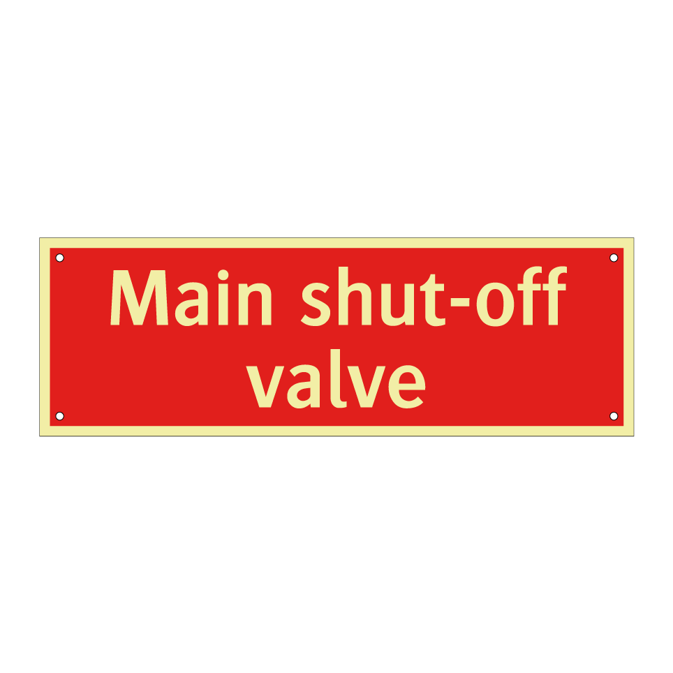 Main shut-off valve