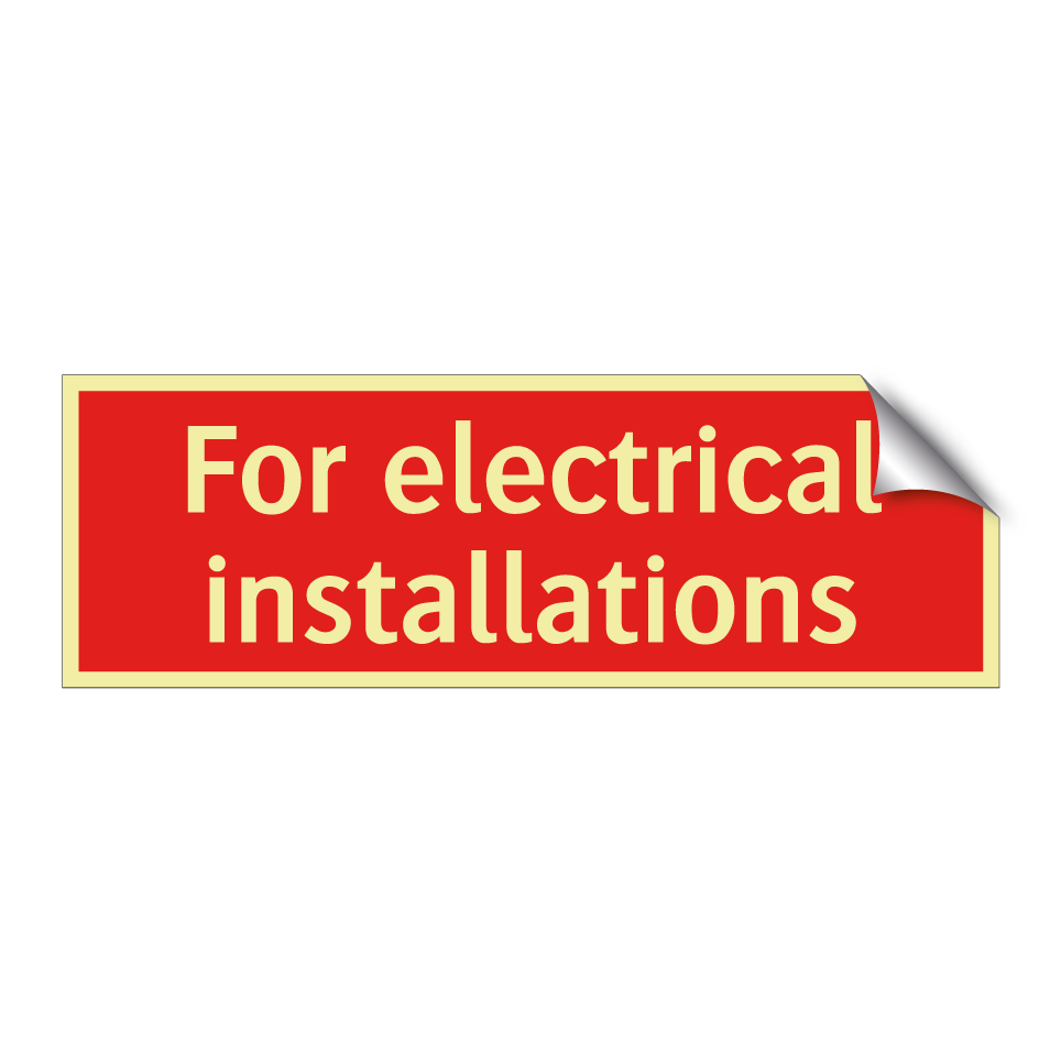 For electrical installations