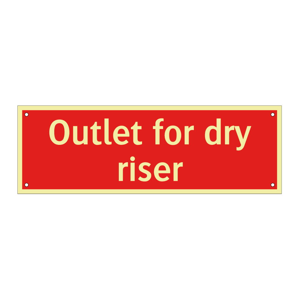 Outlet for dry riser