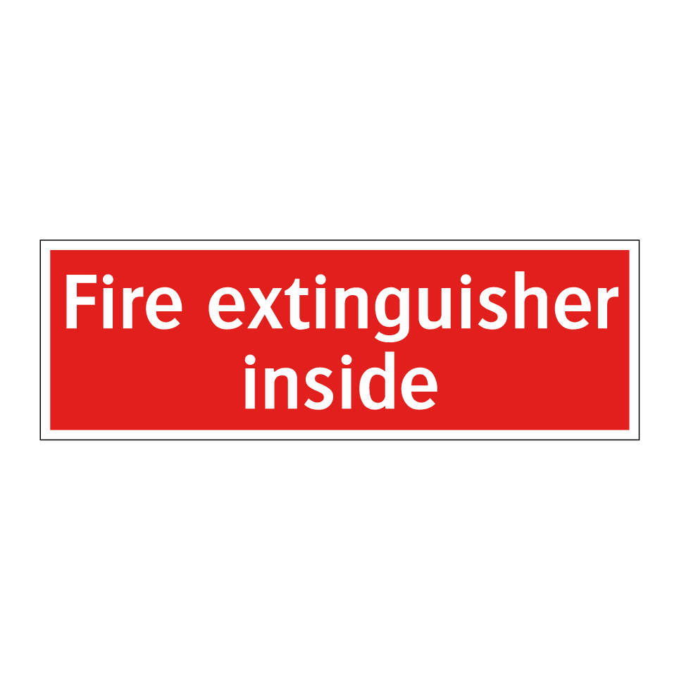 Fire extinguisher inside