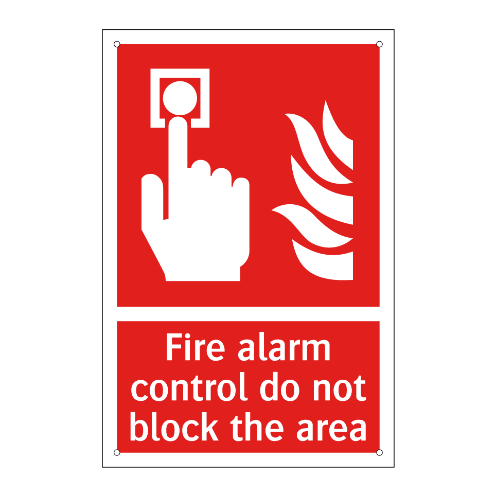 Fire alarm control do not block the area