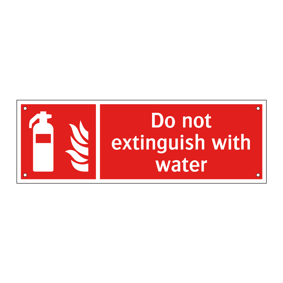Do not extinguish with water