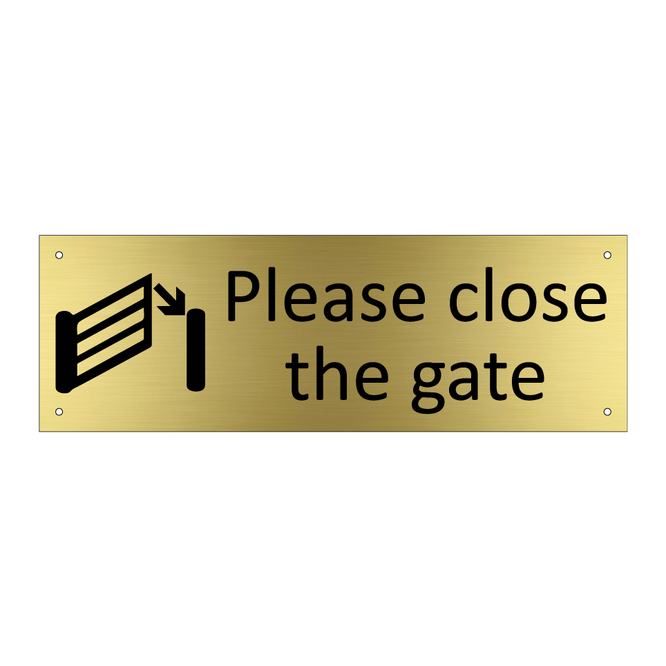 Please close the gate