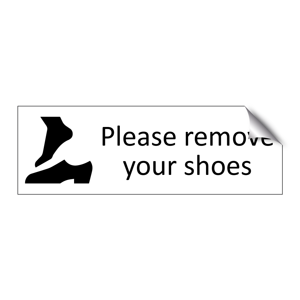Please remove your shoes