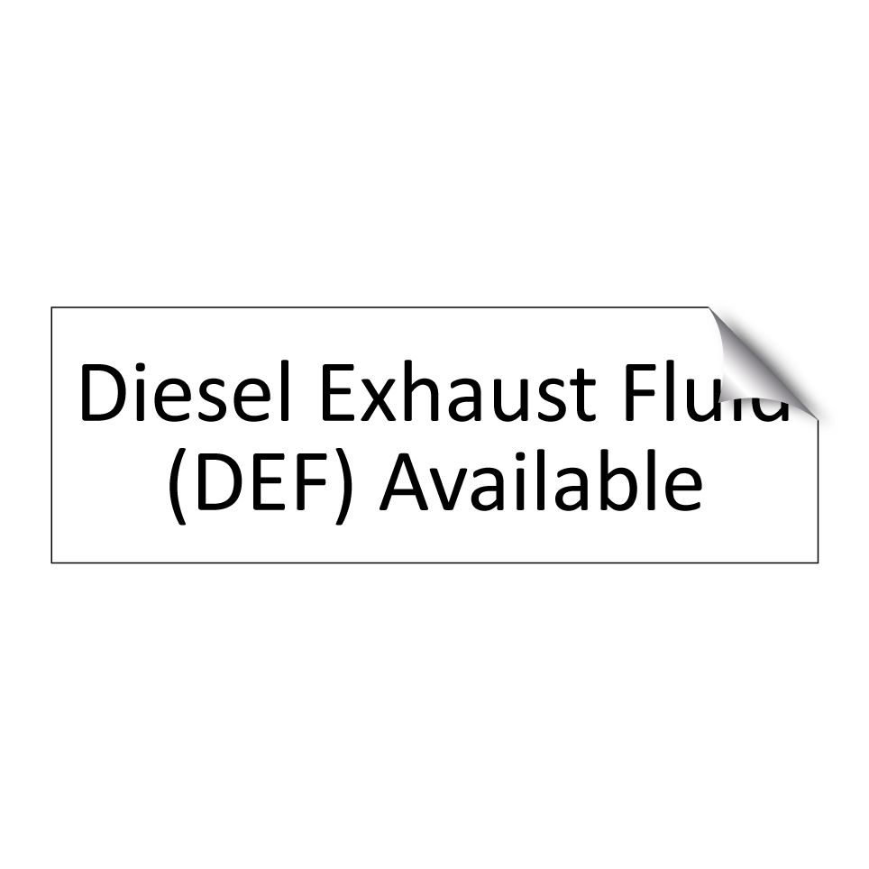Diesel Exhaust Fluid (DEF) Available