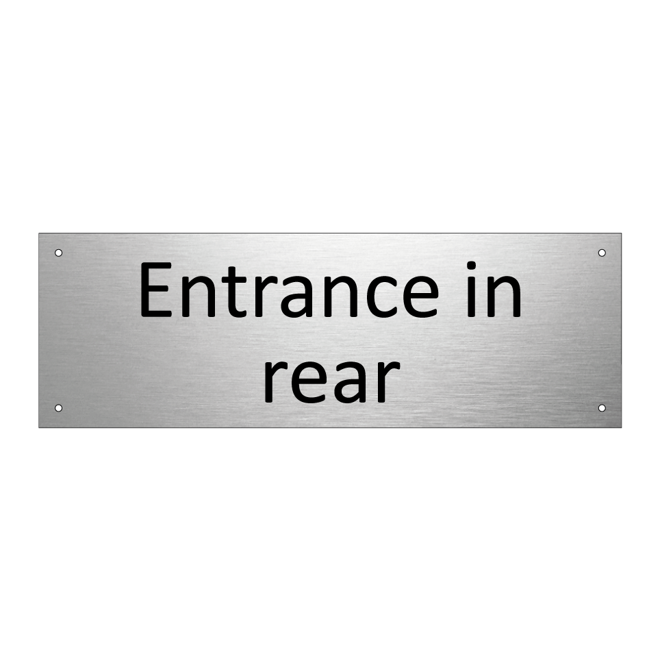 Entrance in rear