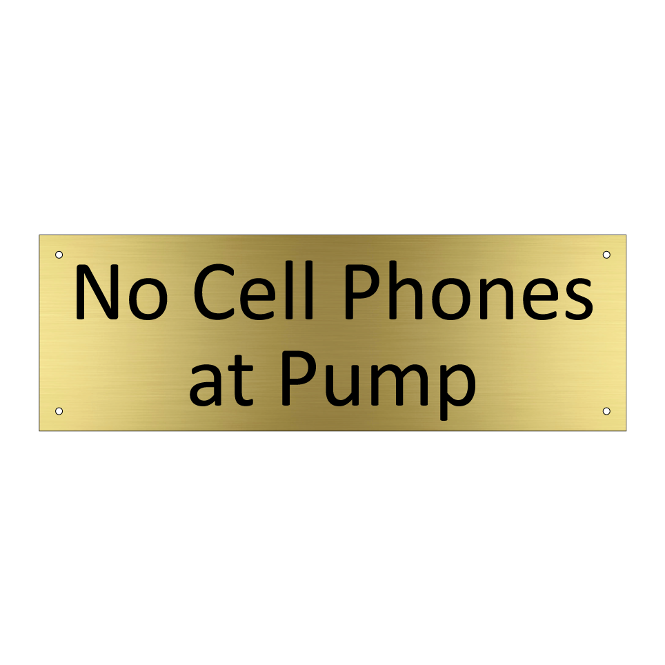 No Cell Phones at Pump
