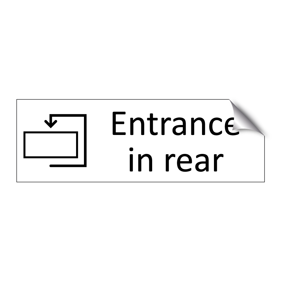 Entrance in rear