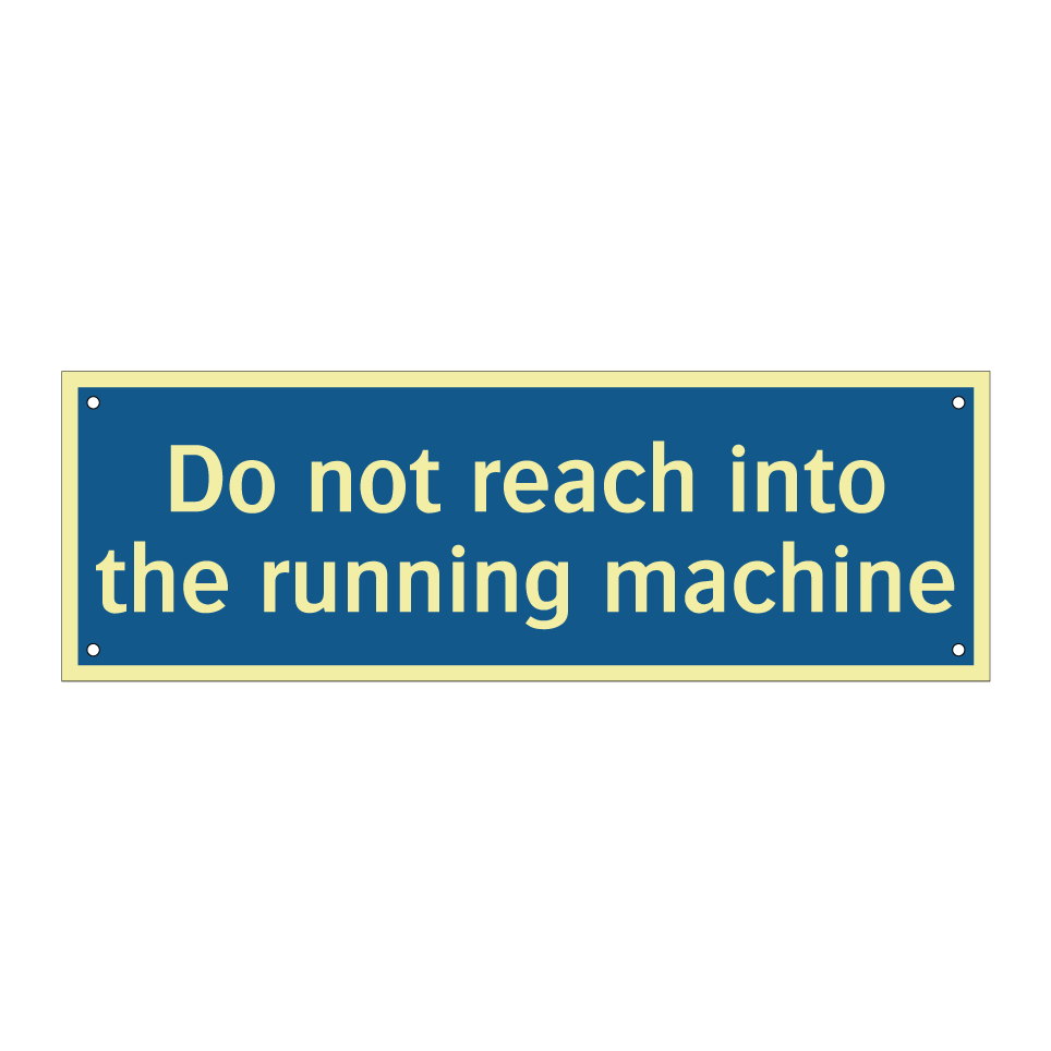 Do not reach into the running machine