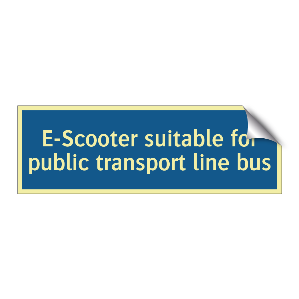 E-Scooter suitable for public transport line bus
