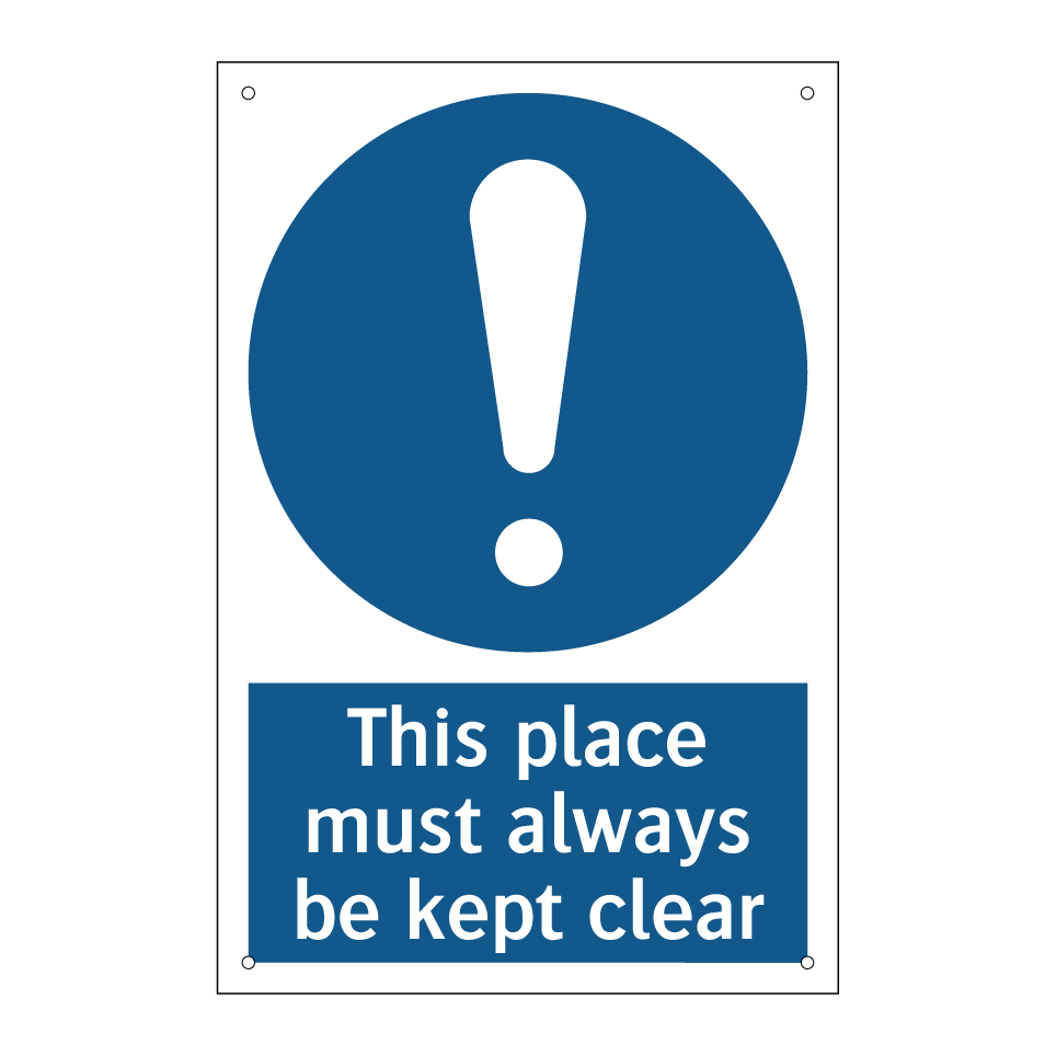 This place must always be kept clear