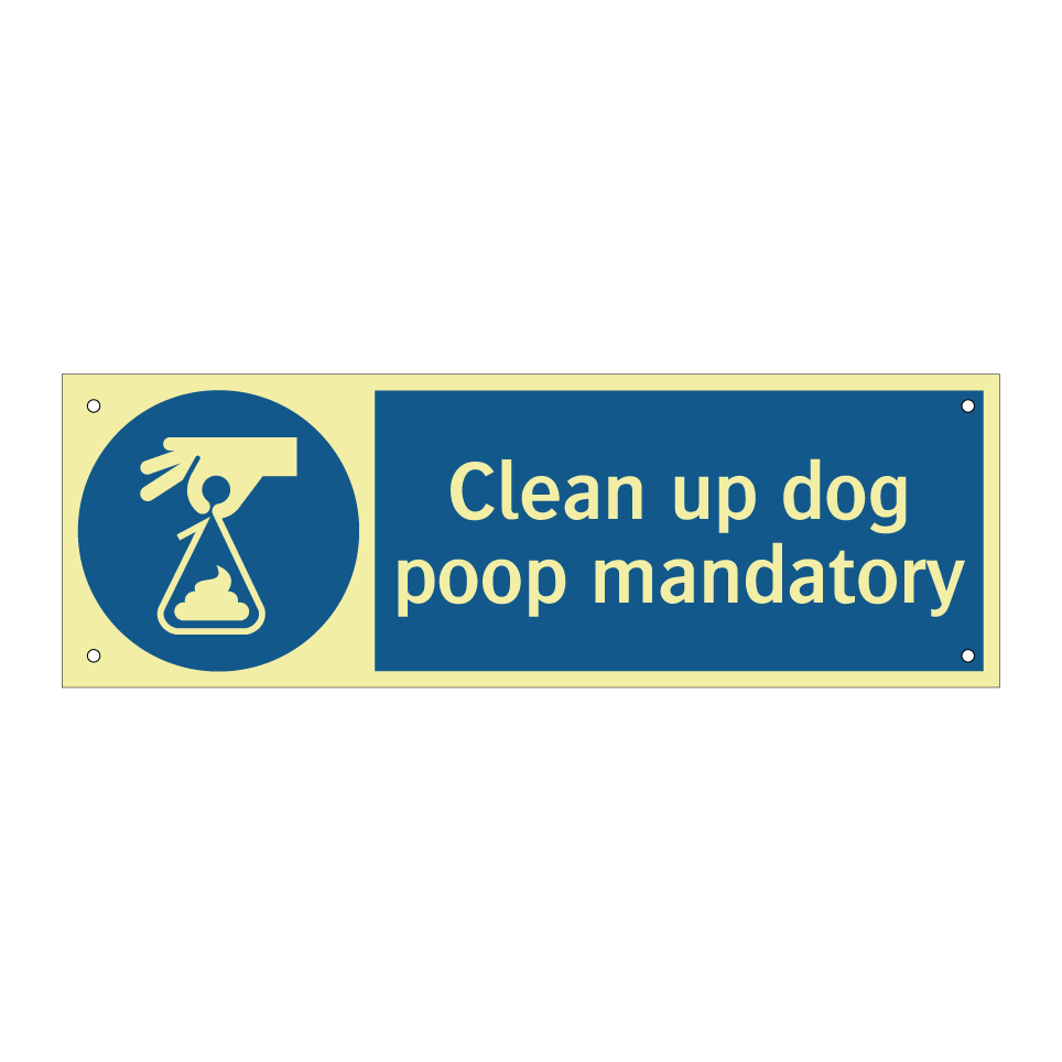 Clean up dog poop mandatory