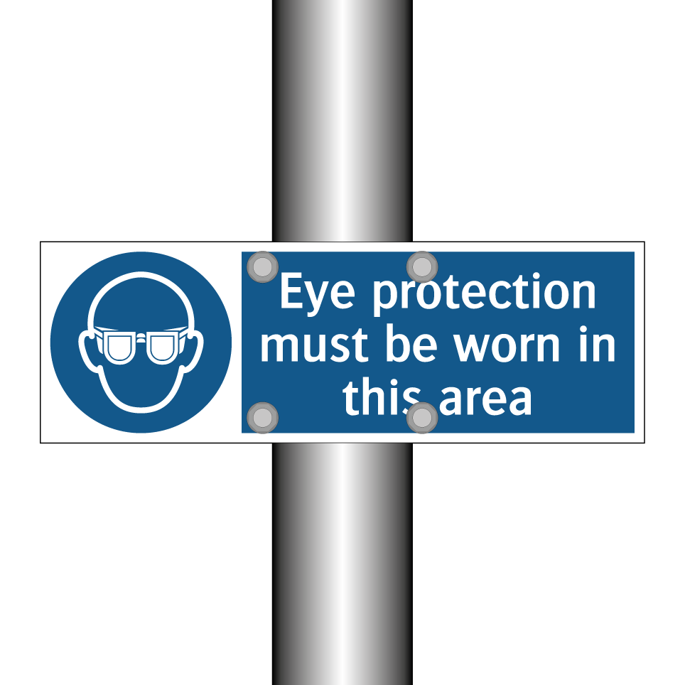 Eye protection must be worn in this area