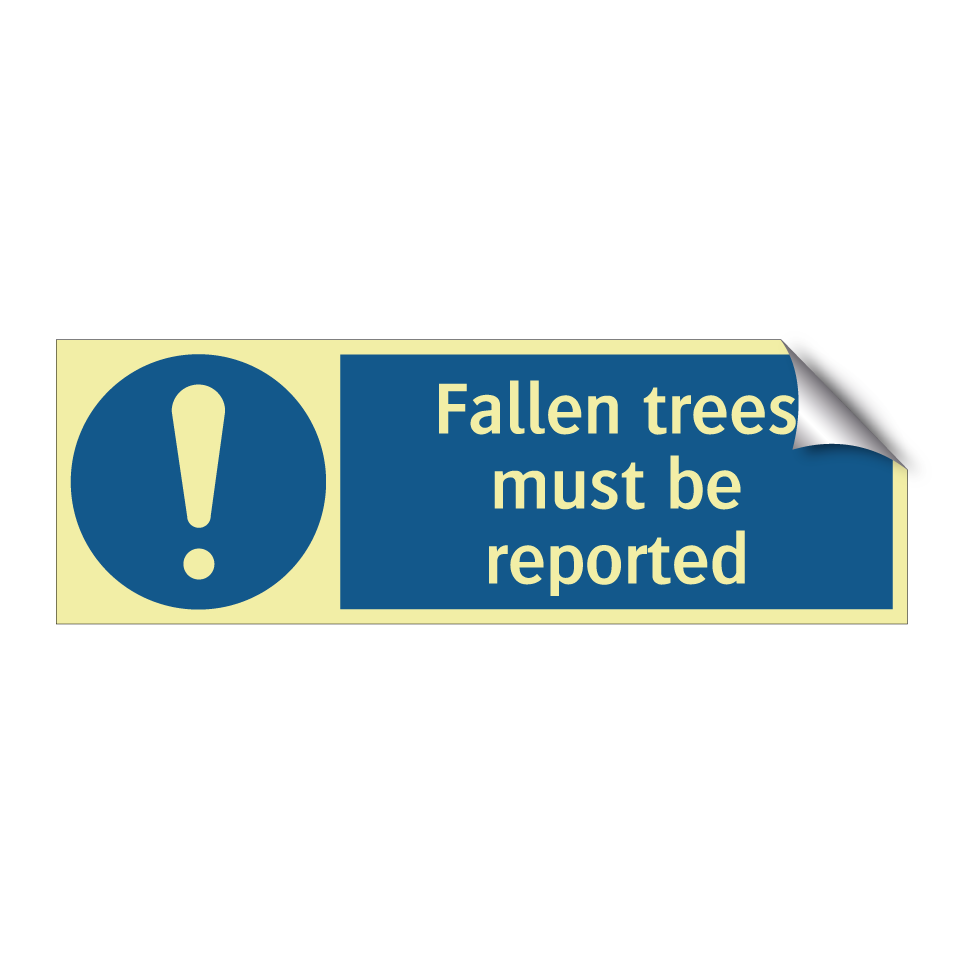 Fallen trees must be reported