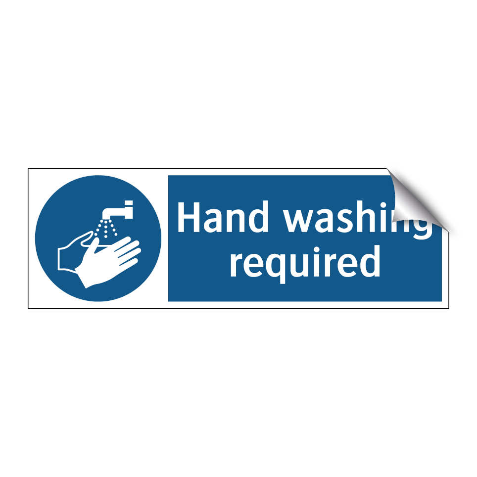 Hand washing required