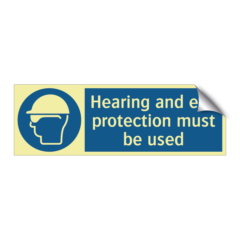 Hearing and eye protection must be used