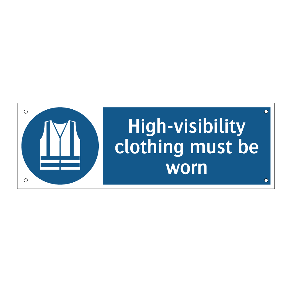 High-visibility clothing must be worn