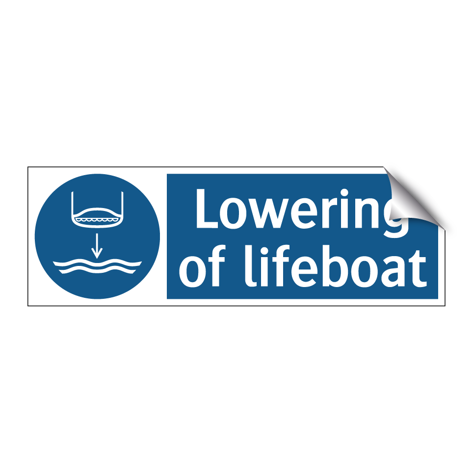 Lowering of lifeboat