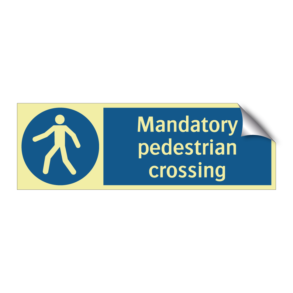 Mandatory pedestrian crossing