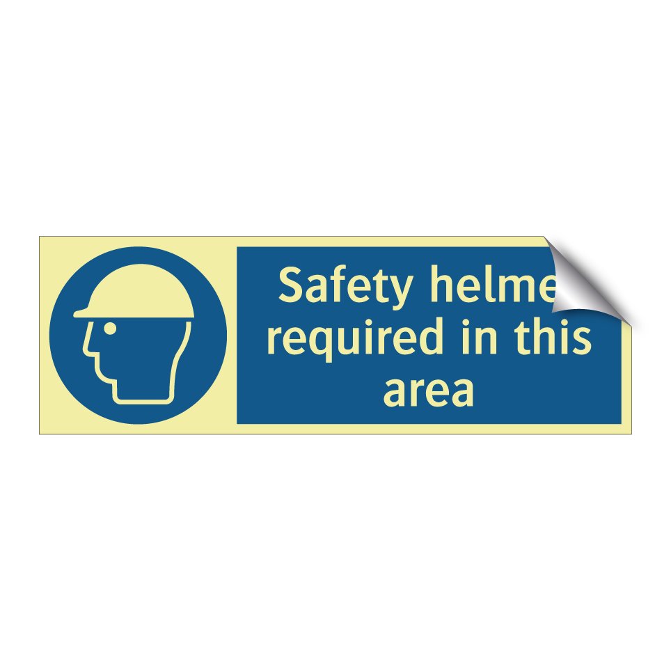 Safety helmet required in this area
