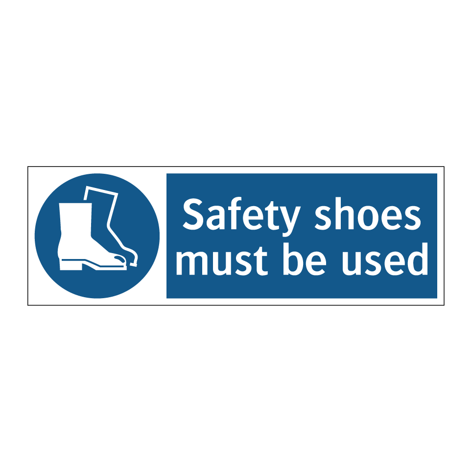 Safety shoes must be used