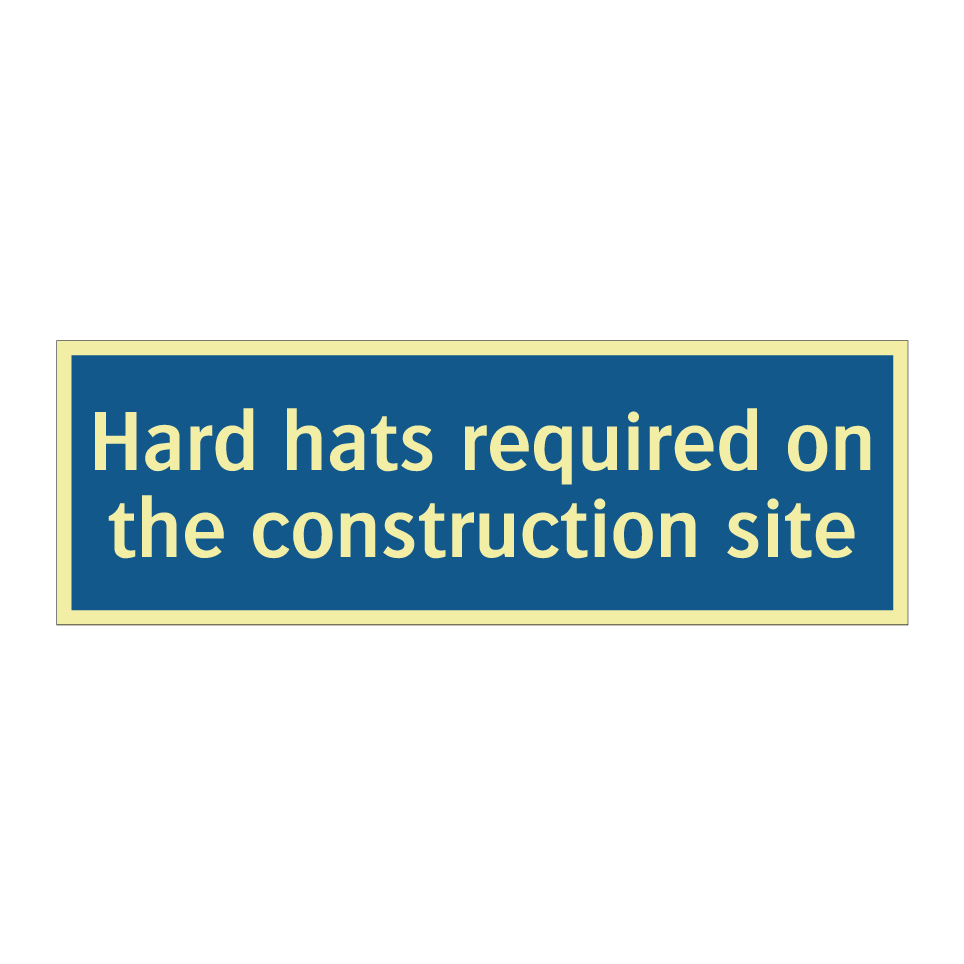 Hard hats required on the construction site