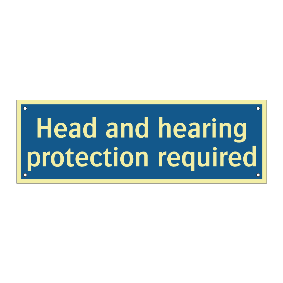Head and hearing protection required