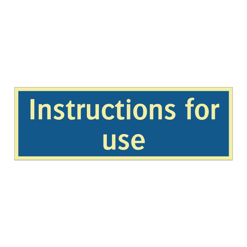 Instructions for use