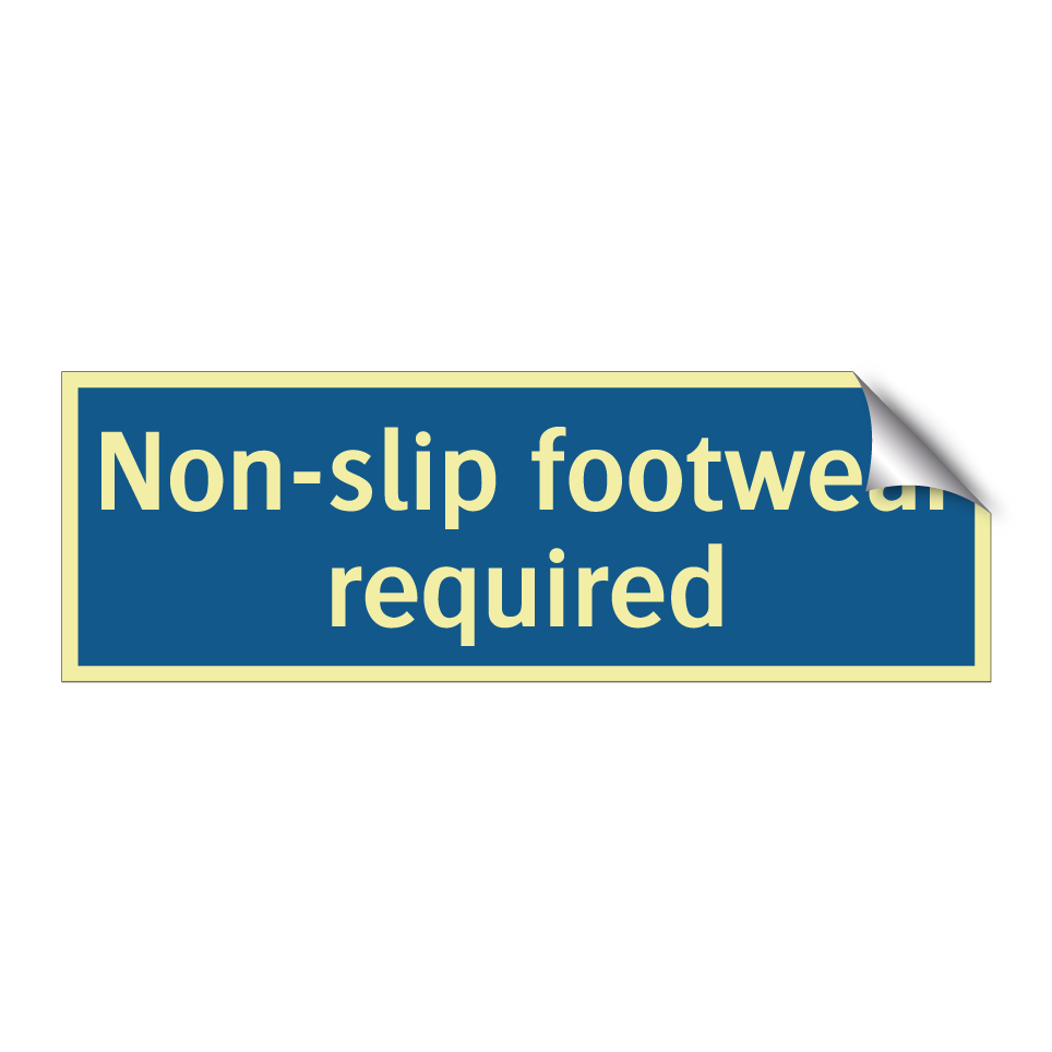 Non-slip footwear required