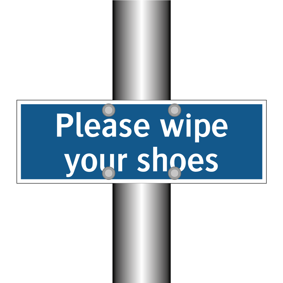 Please wipe your shoes