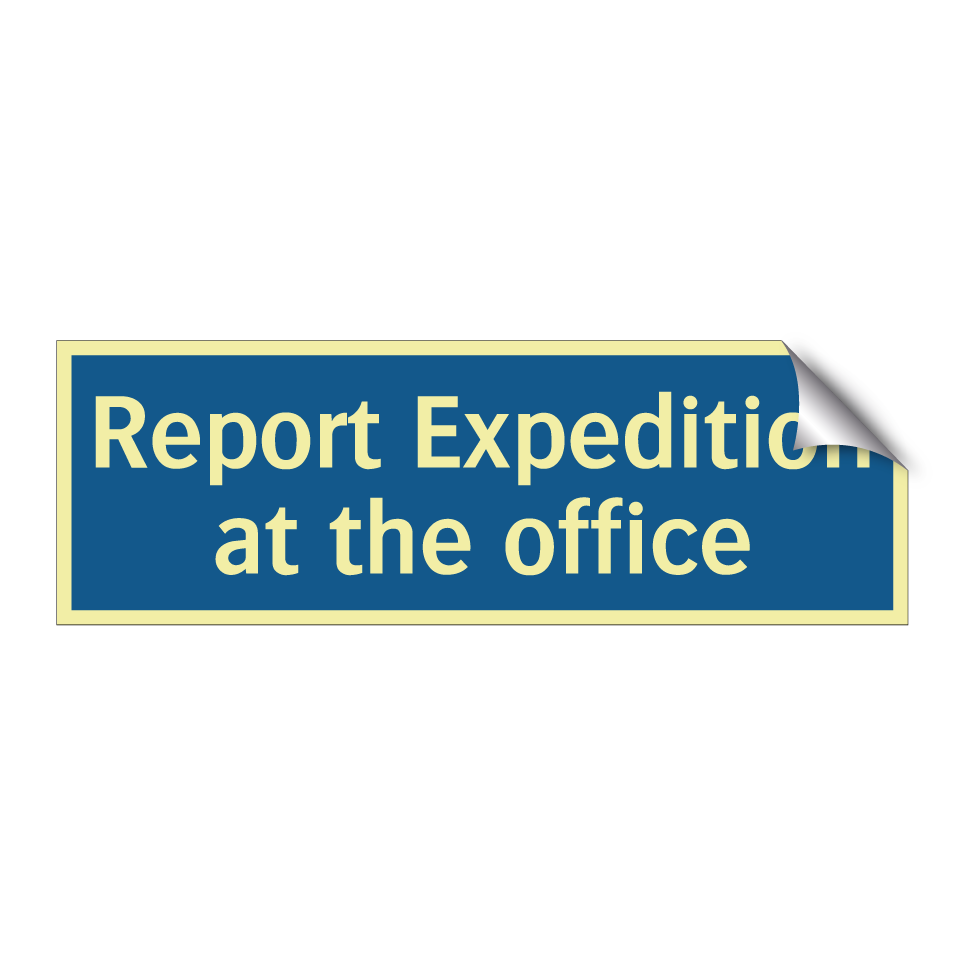 Report Expedition at the office