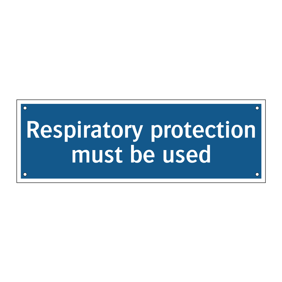 Respiratory protection must be used