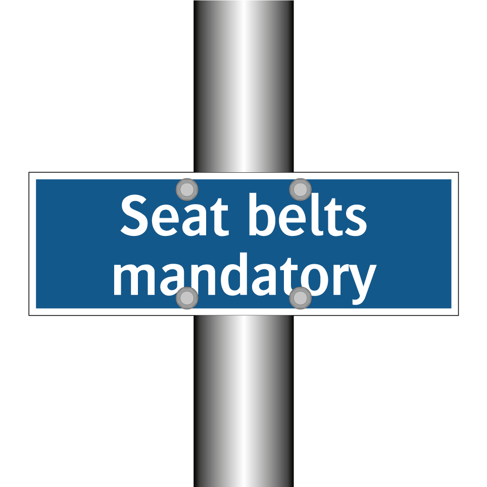 Seat belts mandatory