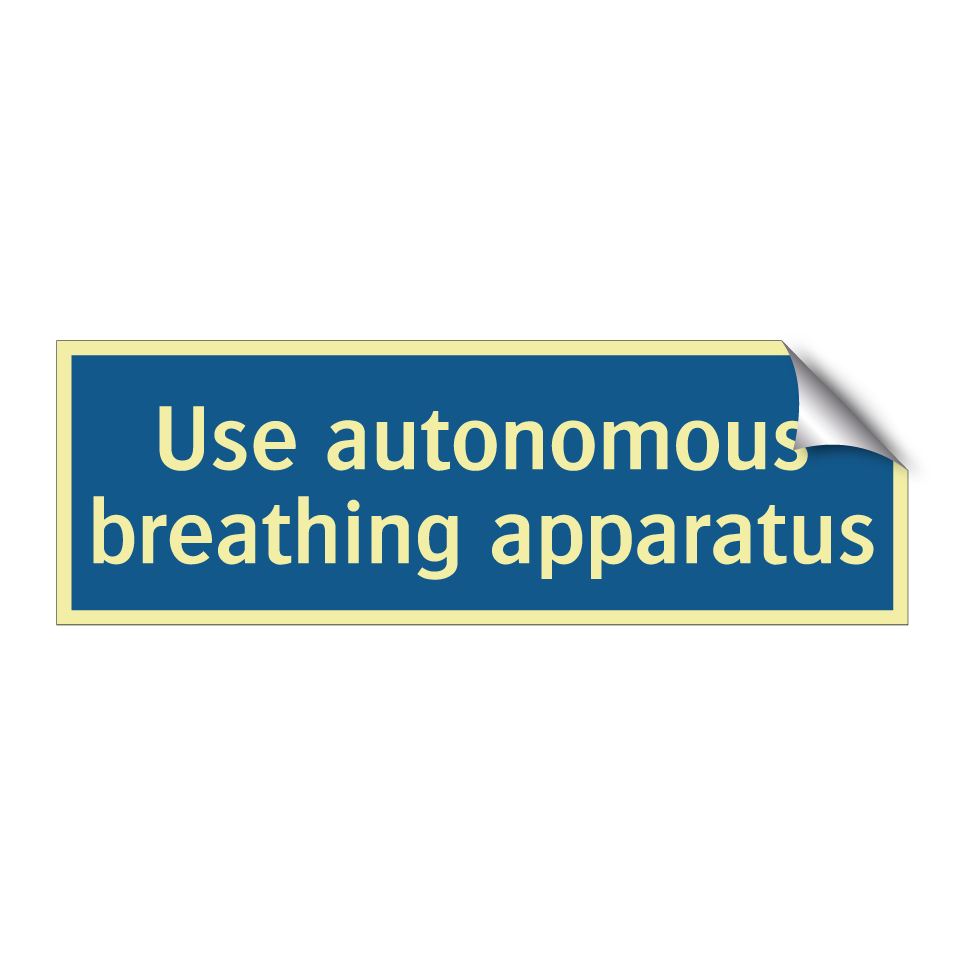 Use autonomous breathing apparatus