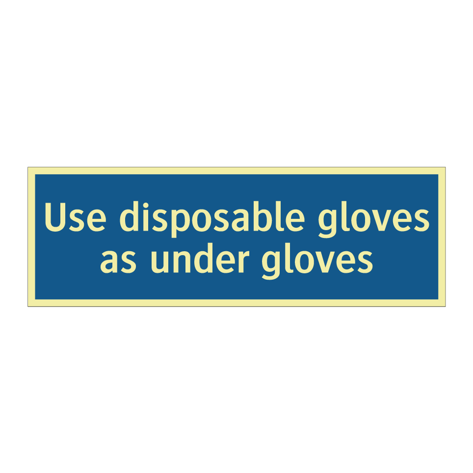 Use disposable gloves as under gloves