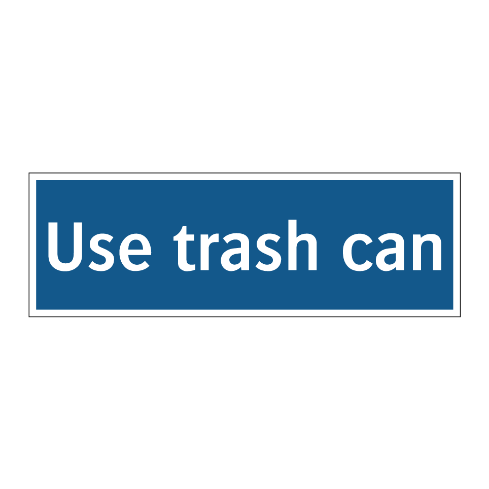 Use trash can