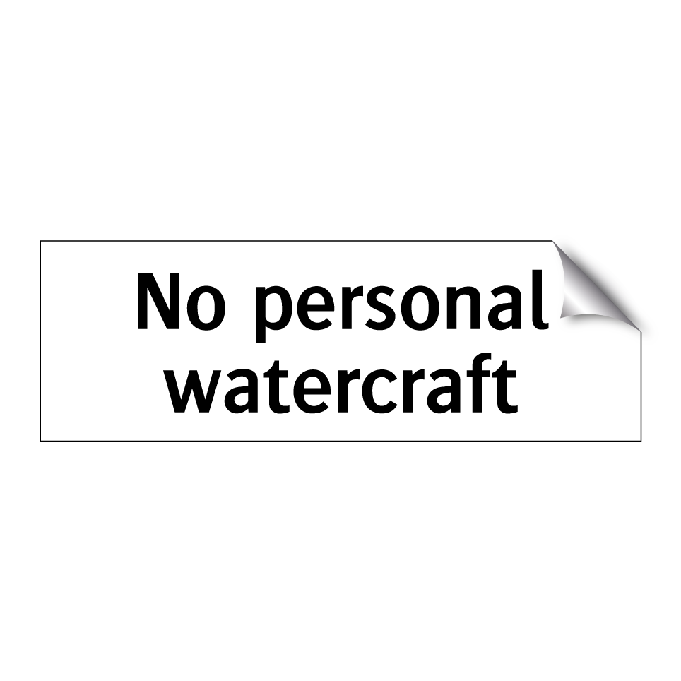 No personal watercraft