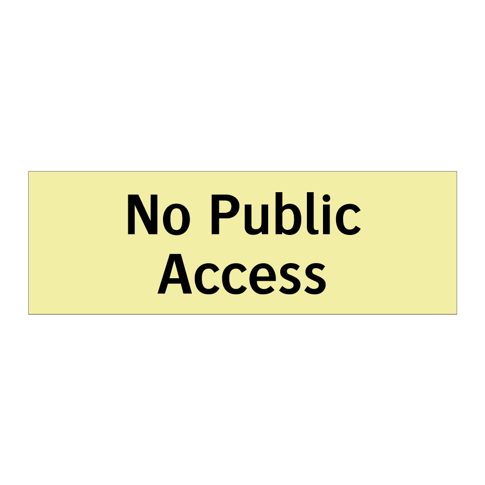 No Public Access