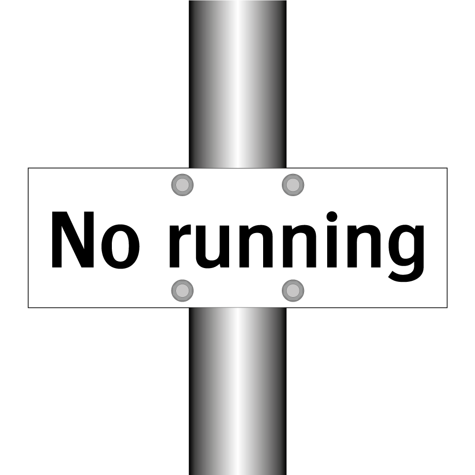 No running