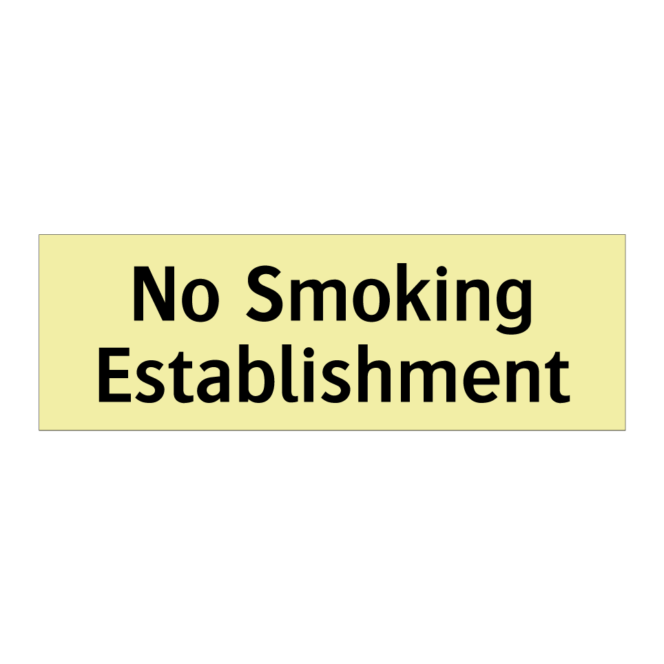 No Smoking Establishment