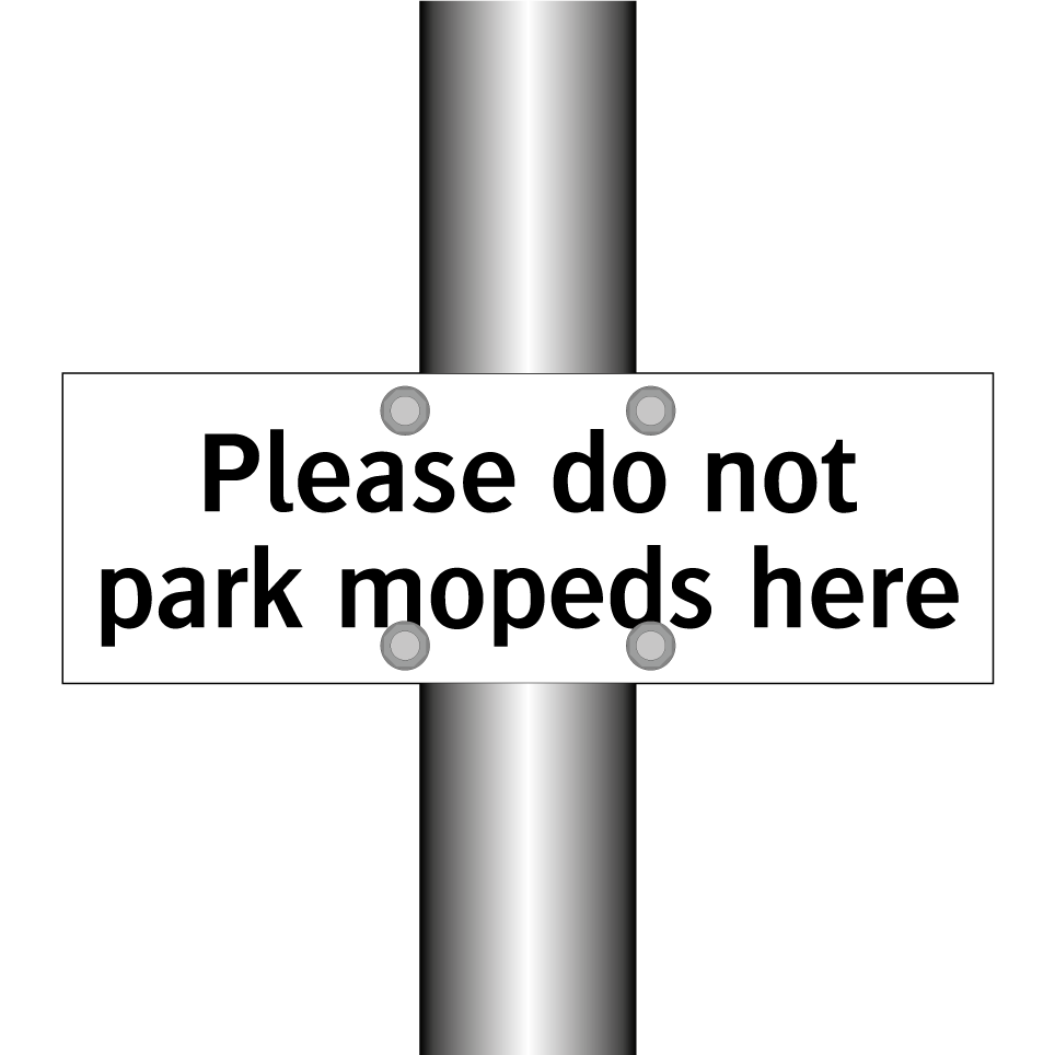 Please do not park mopeds here